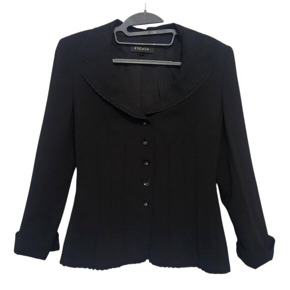 Escada Wool Tailored Blazer Elegant Jacket - Picture 3 of 14